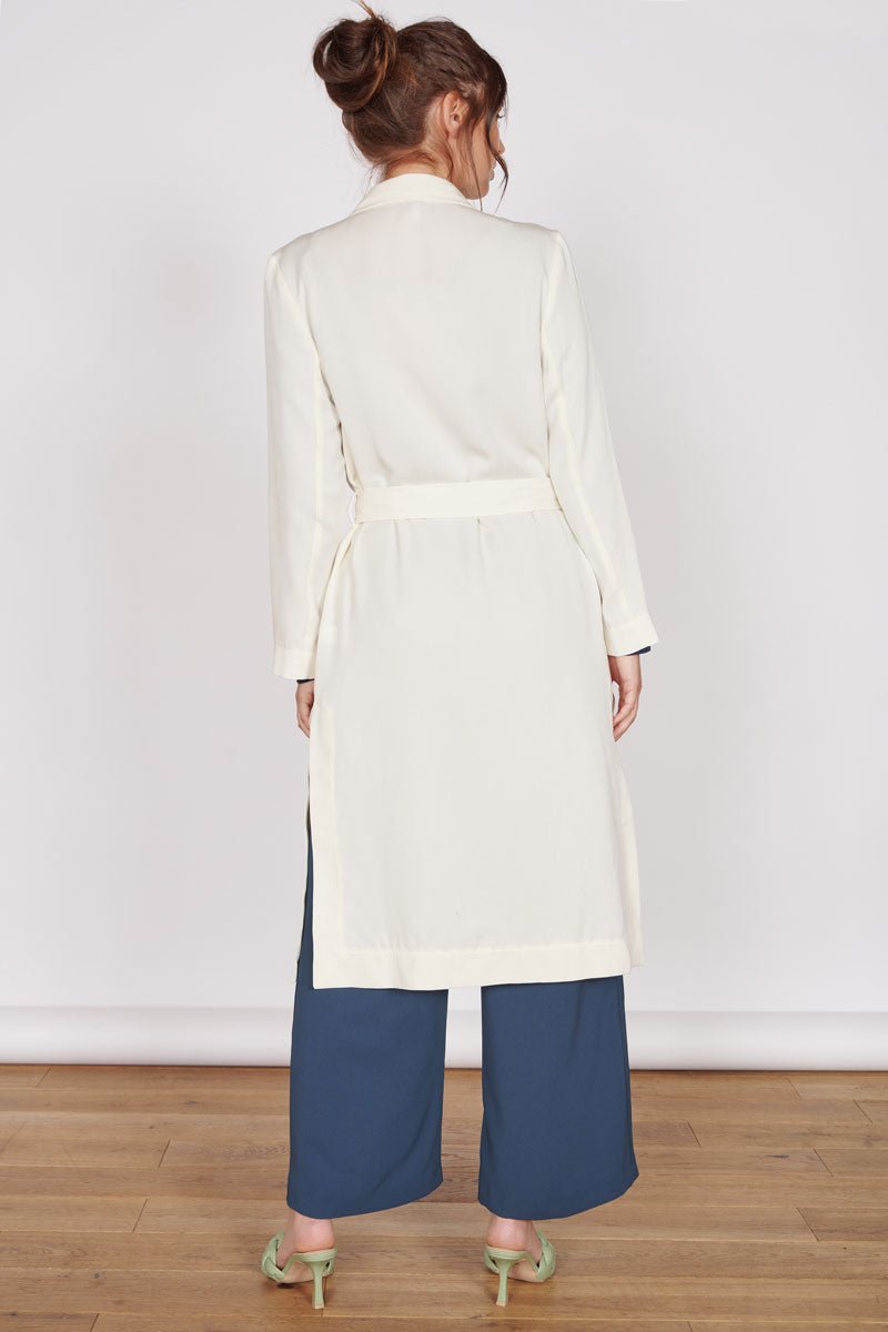 Jeetly.comDali Cream Longline Lightweight CoatCoat