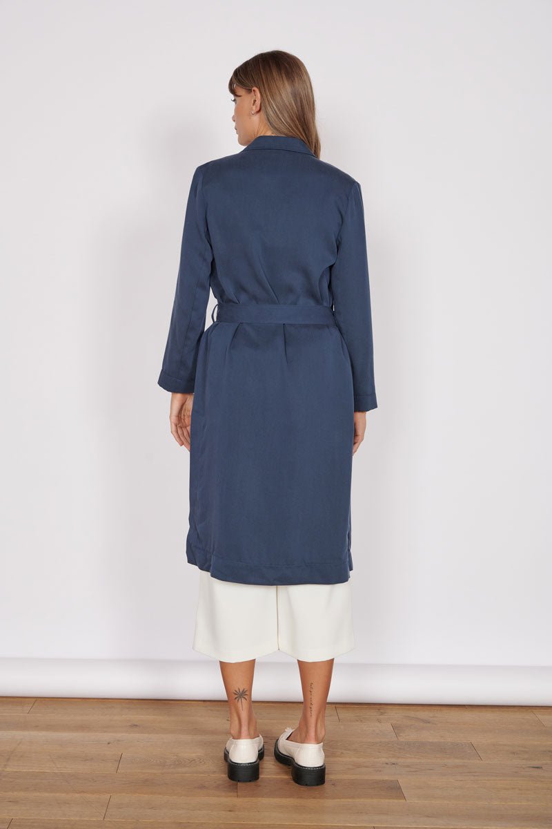Jeetly.comDali Navy Longline Lightweight CoatCoat