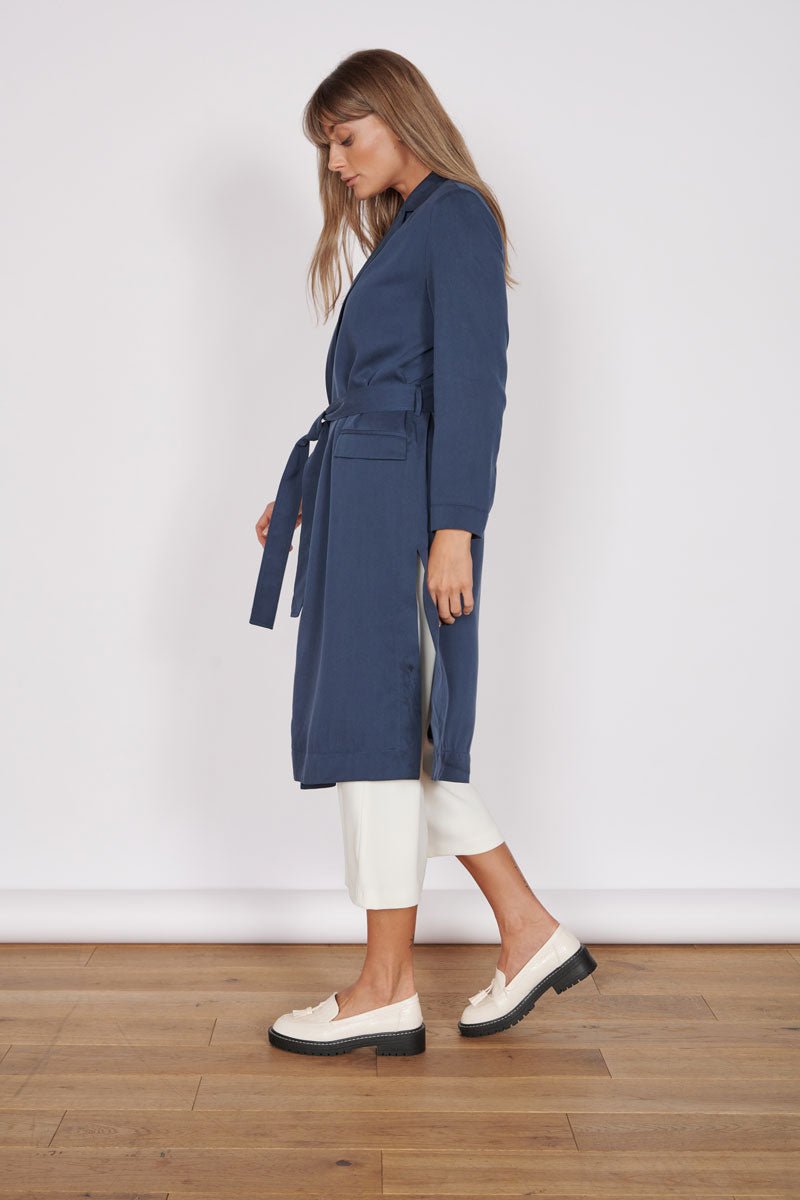 Jeetly.comDali Navy Longline Lightweight CoatCoat