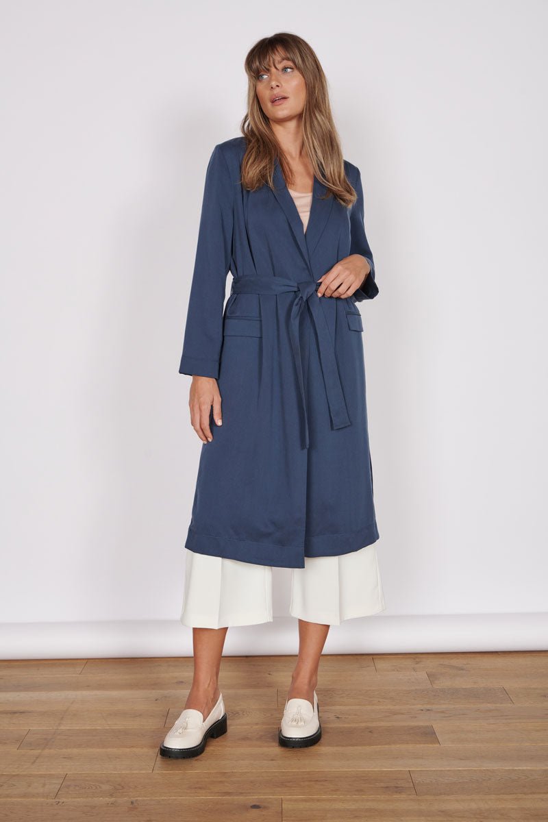 Jeetly.comDali Navy Longline Lightweight CoatCoat