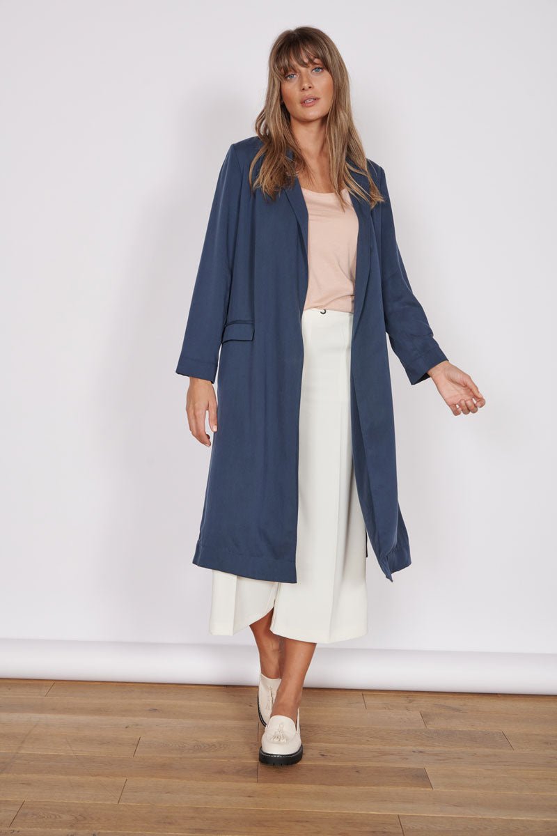 Jeetly.comDali Navy Longline Lightweight CoatCoat