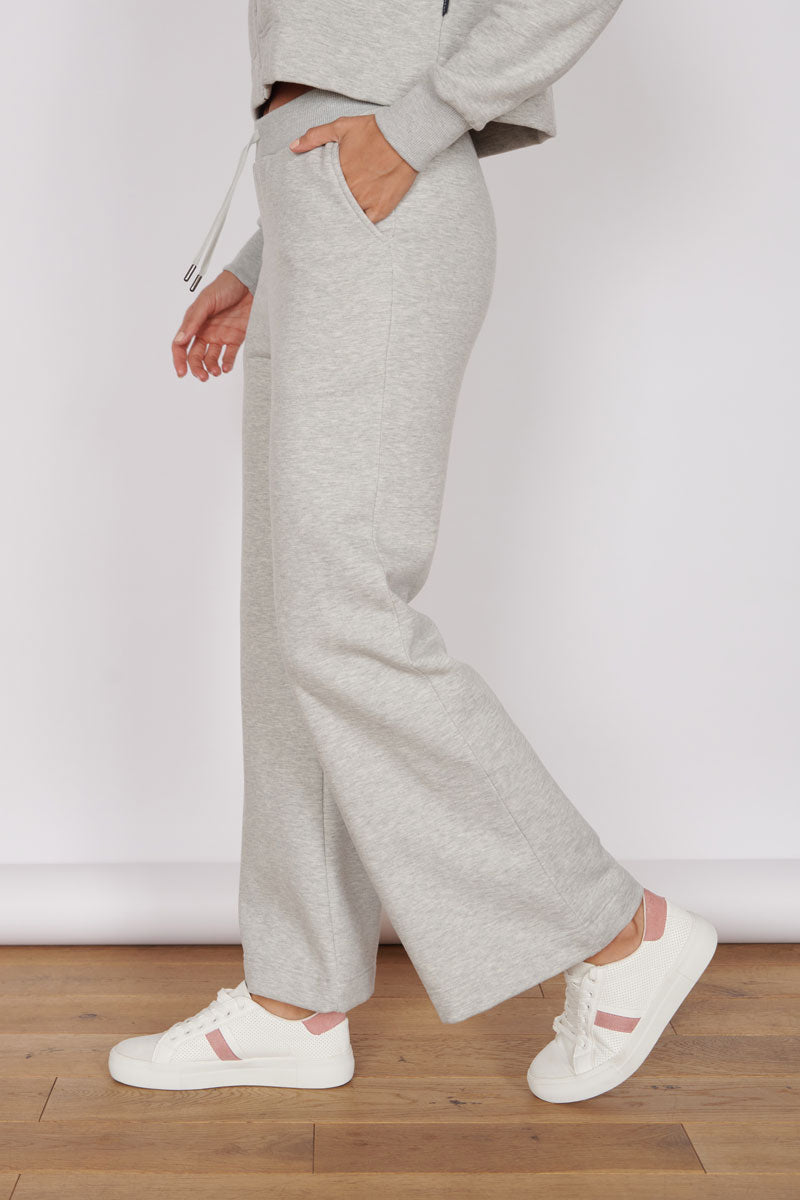 Jeetly.comEleanor Light Grey Loungewear Wide Leg JoggersLoungewear