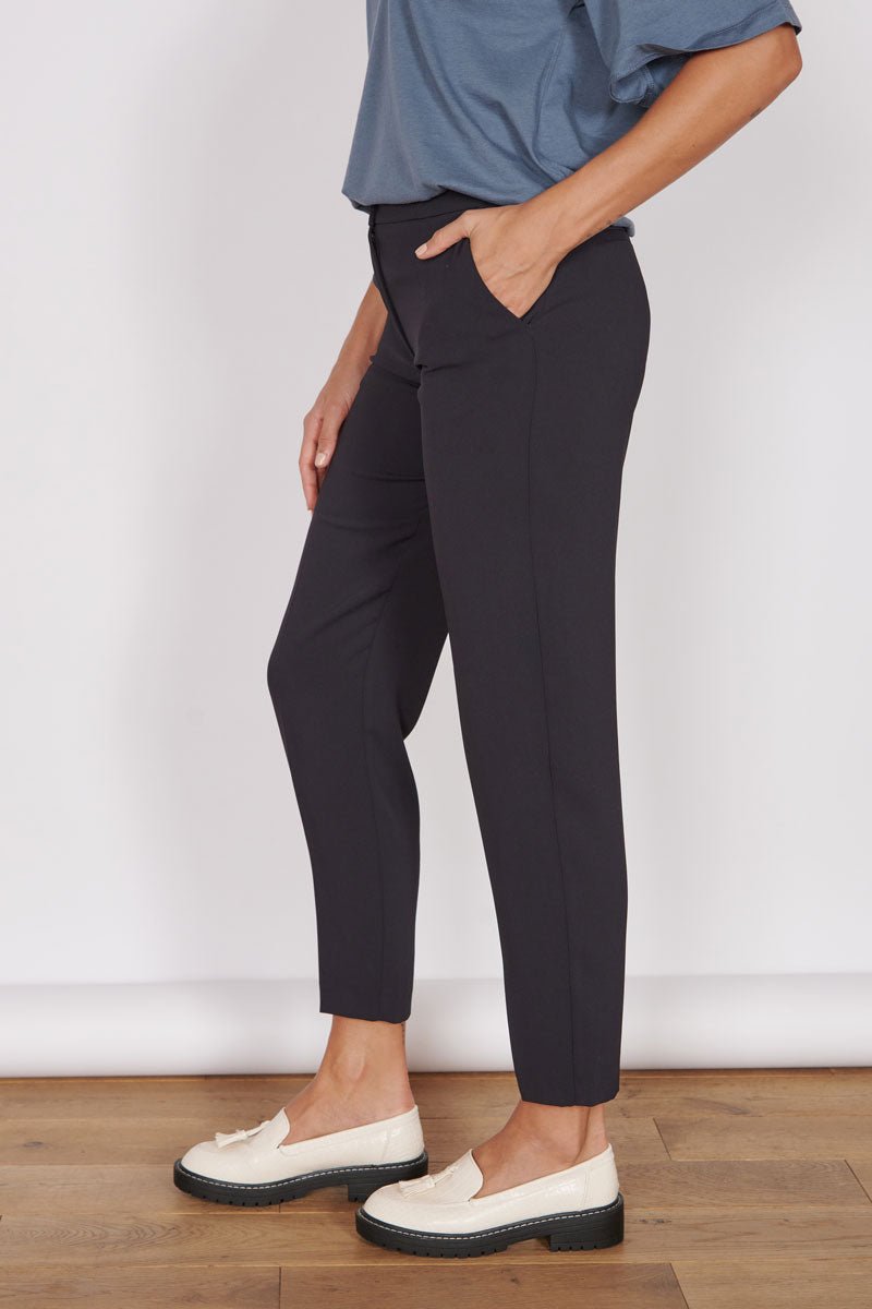 Jeetly.comFran Black Tapered Leg Tailored TrousersTrousers