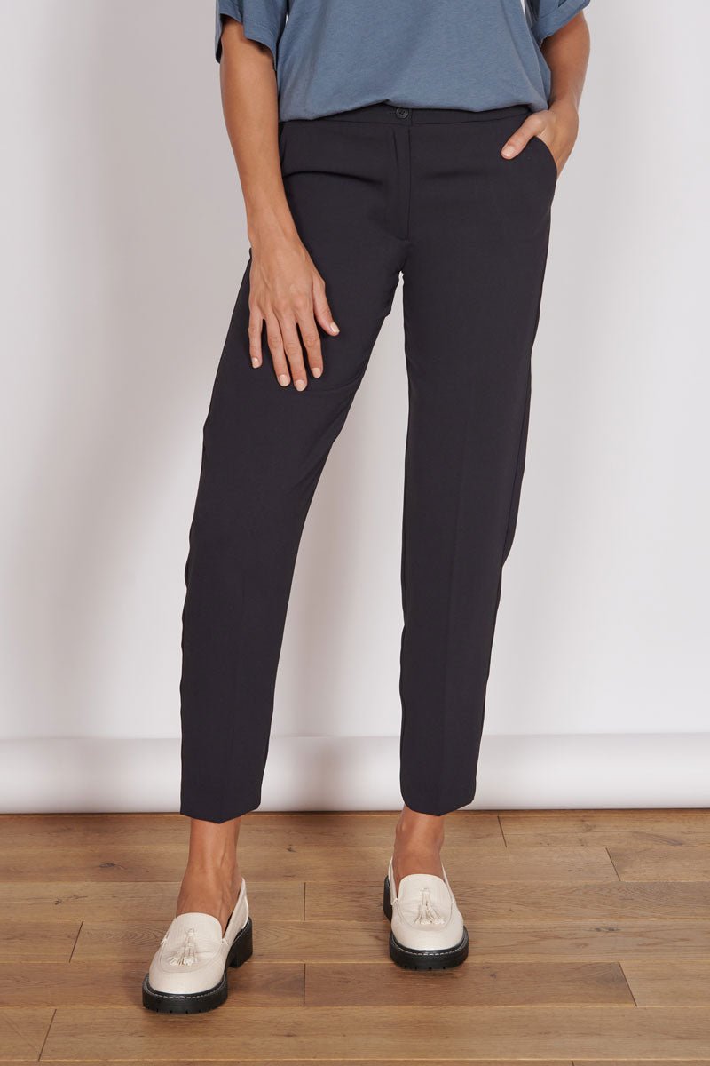 Jeetly.comFran Black Tapered Leg Tailored TrousersTrousers