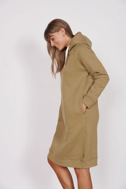 Jeetly.comAdrienne Khaki Longline Sweater DressLoungewear