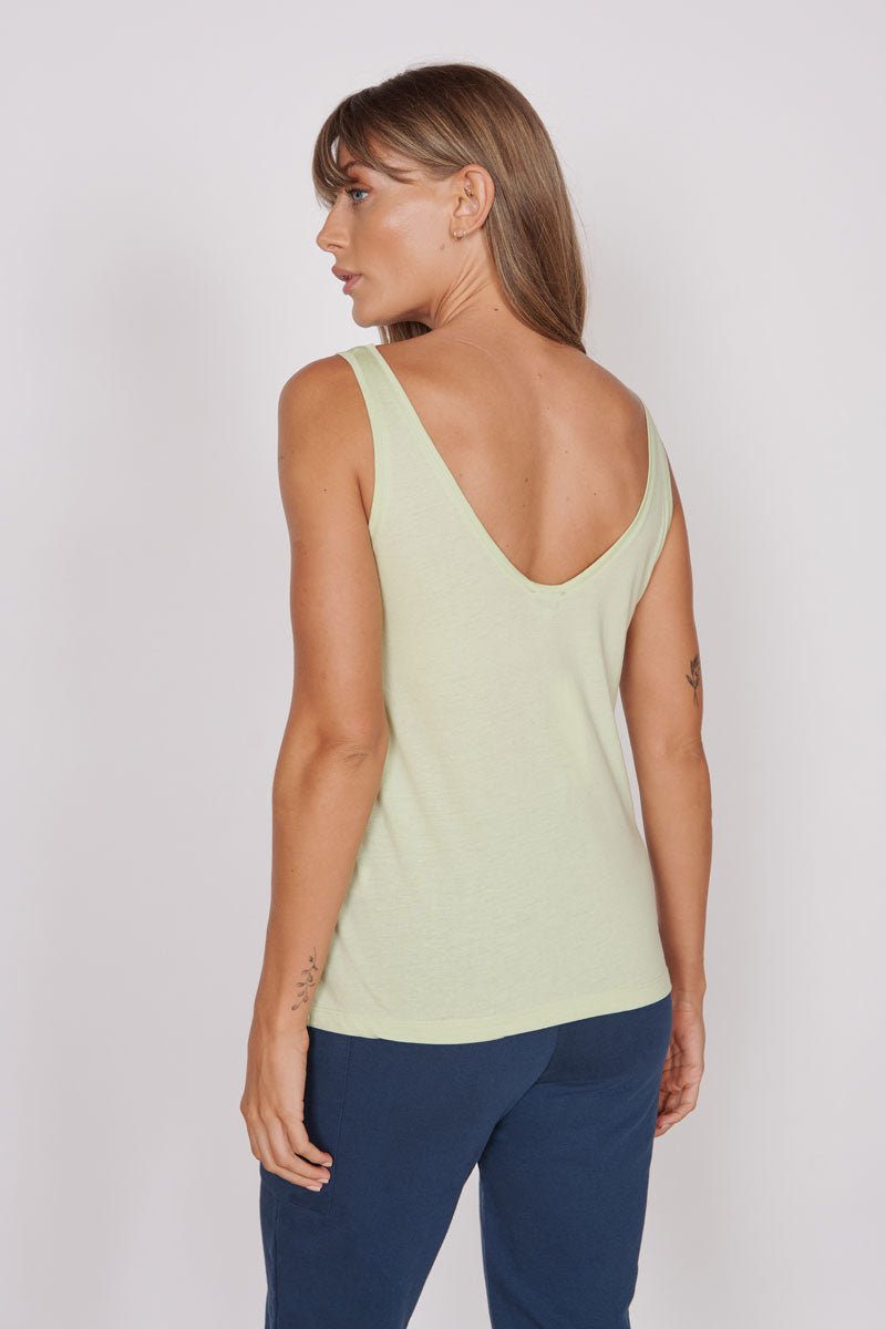 Jeetly.comCamille Green Loose Fit Vest TopShirts & Tops