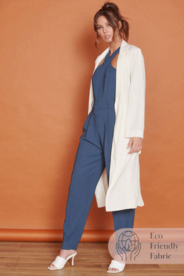 Jeetly.comDali Cream Longline Lightweight CoatCoat