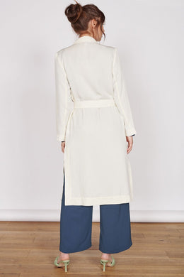 Jeetly.comDali Cream Longline Lightweight CoatCoat