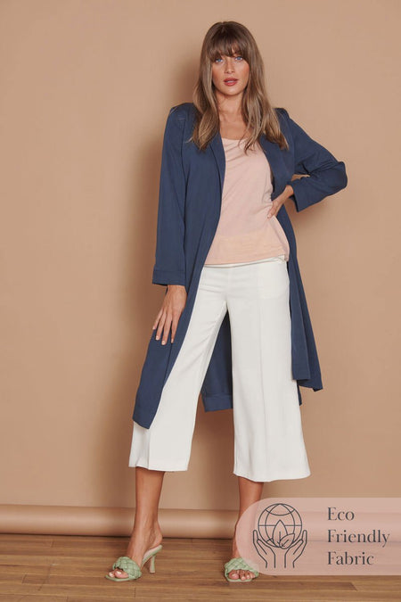 Dali Navy Longline Lightweight Coat