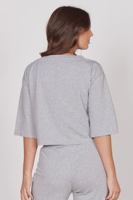 Jeetly.comErin Grey Marl Soft Touch Lounge TopLoungewear