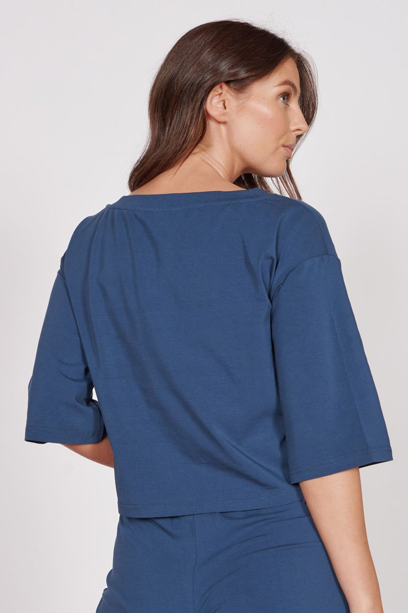Jeetly.comErin Navy Soft Touch Lounge TopLoungewear