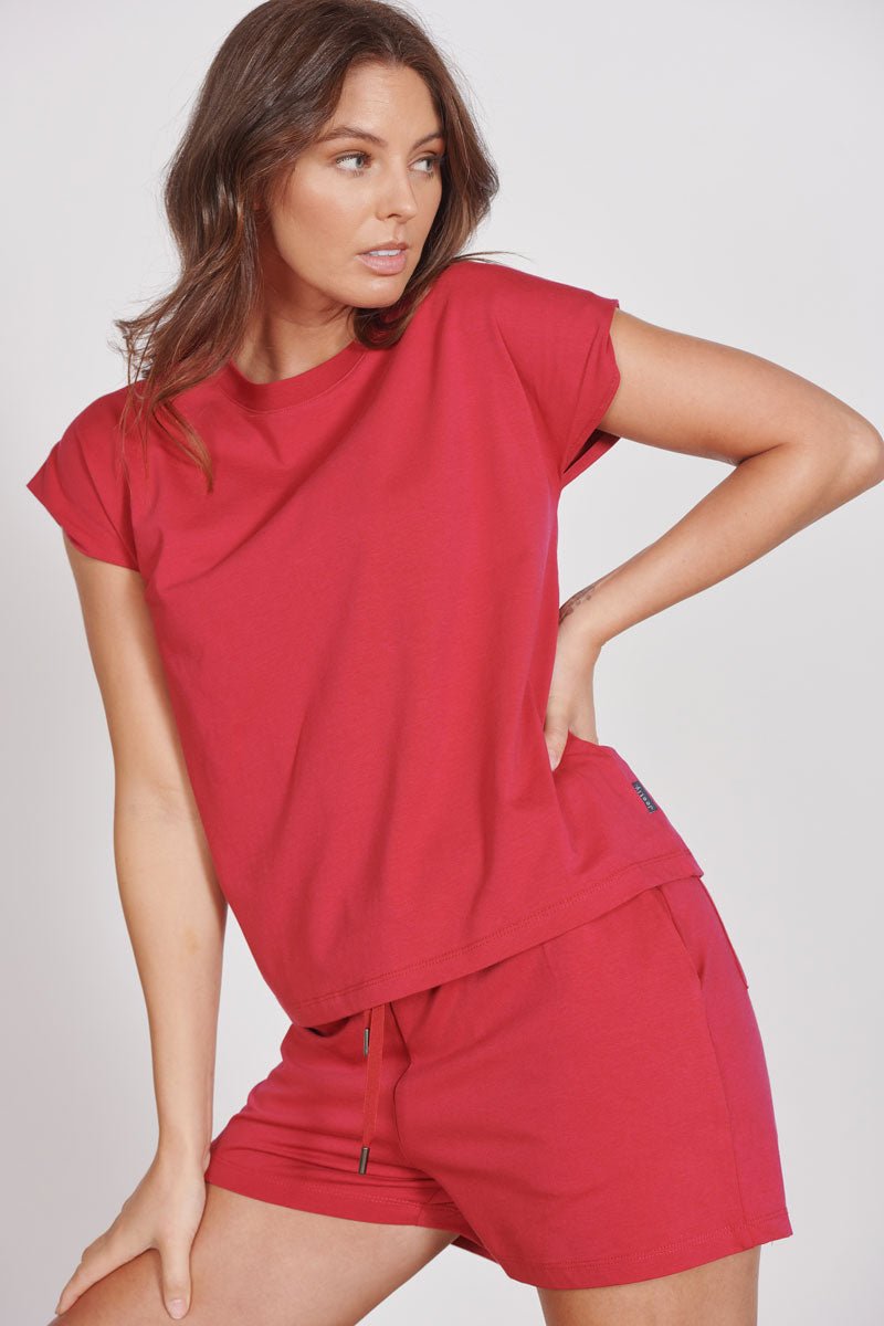 Jeetly Women s Pink Loungewear Soft Touch Tee Jeetly