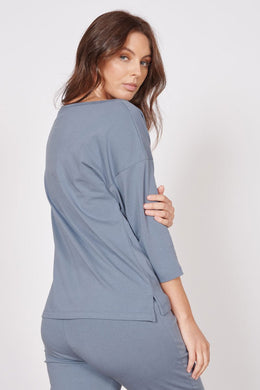 Jeetly.comGeorgia Blue Loungewear Soft Touch Long Sleeved TopLoungewear