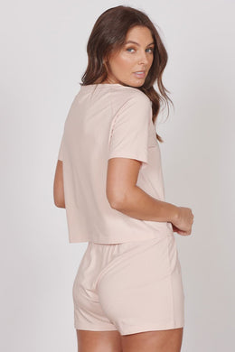 Jeetly.comJessie Pink Jersey Short Pyjama SetNightwear