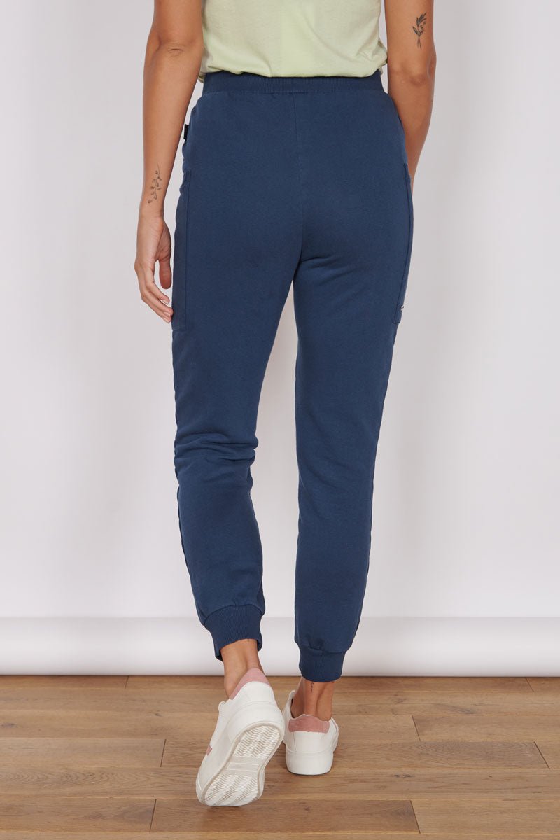 Jeetly Women s Loungewear Navy Blue Cuffed Hem Joggers Jeetly