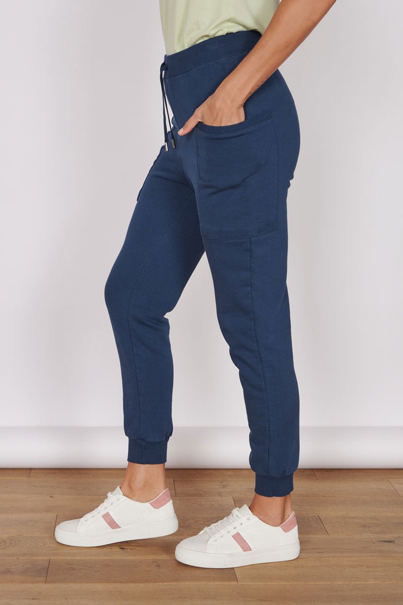 Womens navy cuffed store joggers